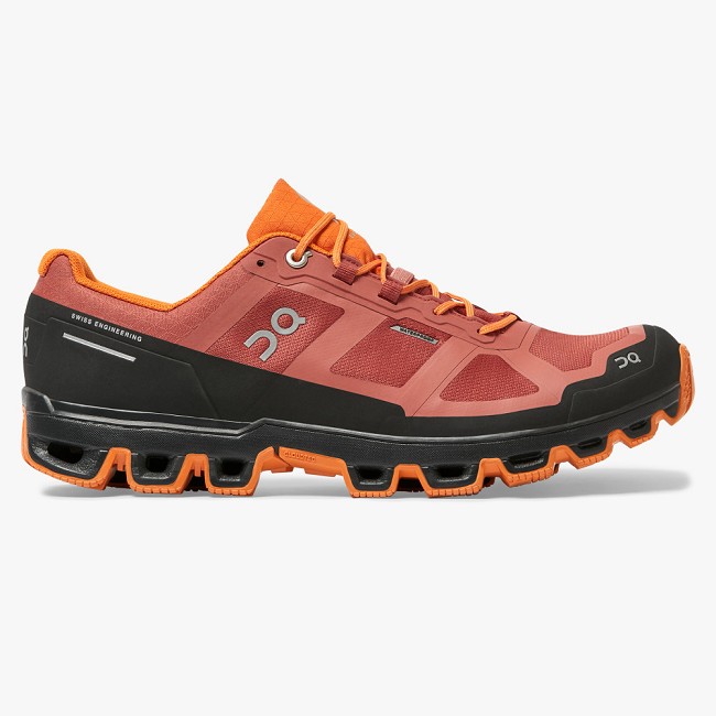 ON Cloudventure Waterproof Mens - Men's Trail Running Shoes NZ-38102 Rust/Orange